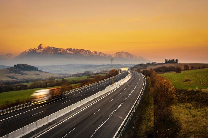 Autobahn in der Slowakei