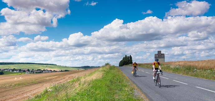 Fahrrad in der Champagne