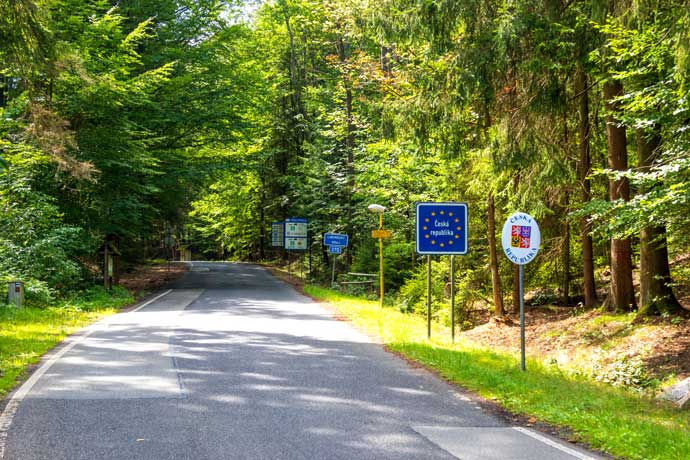 Grenzübergang nach Tschechien