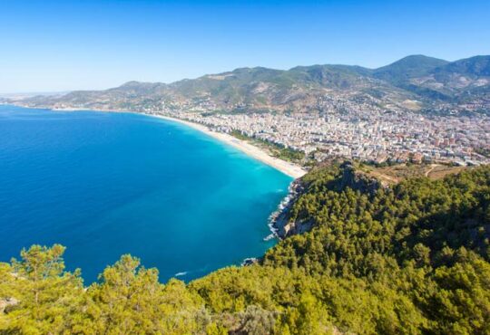 Sonne satt an der Türkischen Riviera