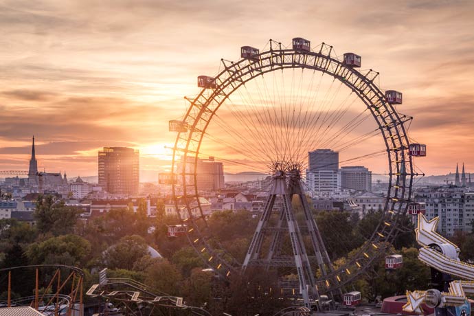 Wiener Prater mit Riesenrad